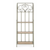 Raft 4 polite otel verde mdf natur Guenda 59x28x167 cm