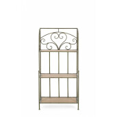 Raft 3 polite otel verde mdf natur Guenda 60x28x127 cm