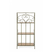 Raft 3 polite otel verde mdf natur Guenda 60x28x127 cm
