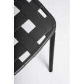 Set 4 scaune gradina otel negru Clover 52x40x80h