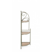 Raft 3 polite otel verde mdf natur Guenda 49x33x126 cm