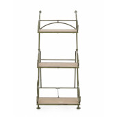 Suport flori otel verde mdf natur Guenda 54x34x78 cm