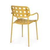 Set 4 scaune gradina otel ocru Clover 52x40x80h