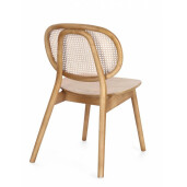 Scaun lemn rattan natur Adolis 49x42x81 cm
