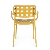 Set 4 scaune gradina otel ocru Clover 52x40x80h