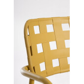 Set 4 scaune gradina otel ocru Clover 52x40x80h