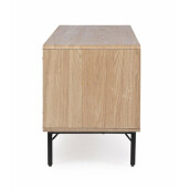 Comoda TV 2 usi 3 sertare mdf natur Widald 160x40x50 cm