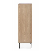 Comoda 2 usi 4 sertare mdf natur Widald 90x40x130.5 cm