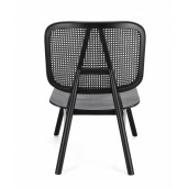 Fotoliu lemn rattan negru Yves 67x80x91.5 cm