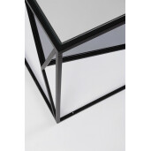 Masuta otel negru sticla Hydra 45x45x45 cm