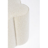 Taburet textil crem Cointa 40x40x45 cm