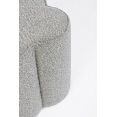 Taburet textil gri Cointa 40x40x45 cm