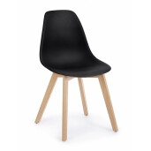 Set 4 scaune negre System 51.5x46.5x86 cm