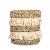 Set 2 ghivece flori ciment natur Colombia 23.5x25 cm