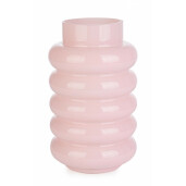 Vaza flori sticla roz Marny 15x25 cm