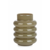 Vaza flori sticla verde maslin Marny 15x19.5 cm