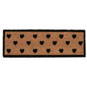 Covoras intrare casa natur negru Hearts 25x75x1.5 cm