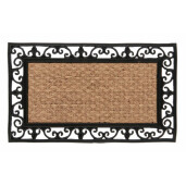 Covoras intrare casa cocos natur negru 45x75x0.8 cm