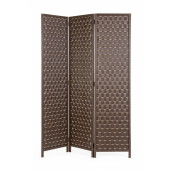 Paravan decorativ bambus hartie maro Jorah 135x6x180 cm