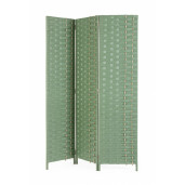 Paravan decorativ bambus hartie verde Jalila 135x6x180 cm