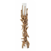 Lampadar lemn natur sticla alba Ace 35/40x180 cm