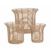 Set 3 suporturi flori natur Rendy 26x24 cm, 32x28 cm, 38x32 cm