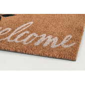 Covoras intrare casa natur negru alb Welcome 40x60x1.5 cm