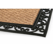 Covoras intrare casa cocos natur negru 45x75x0.8 cm