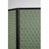 Paravan decorativ bambus hartie negru verde Dheva 135x6x180 cm