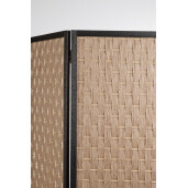 Paravan decorativ bambus hartie negru natur Dheva 135x6x180 cm