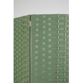 Paravan decorativ bambus hartie verde Jalila 135x6x180 cm