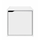 Raft pardoseala cu usa mdf alb 35x35x35 cm