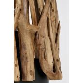 Veioza lemn natur otel negru Ace 27x50 cm