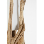 Lampadar lemn natur sticla alba Ace 35/40x180 cm