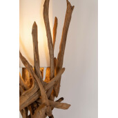 Lampadar lemn natur sticla alba Ace 35/40x180 cm