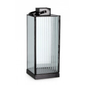 Set 2 felinare metal negru Tehri 14x14x37.5 cm