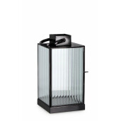 Set 2 felinare metal negru Tehri 14x14x27.5 cm