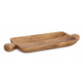 Set 3 platouri lemn maro Aimi 40x15x3.5 cm