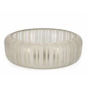 Bol decorativ sticla bej Aruni 36x12.5 cm