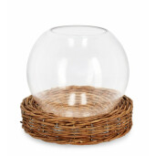 Vaza sticla ratan Lolly 24x22 cm
