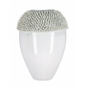 Vaza flori ceramica alba verde Iku 33x32x47.5 cm