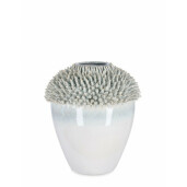 Vaza flori ceramica alba verde Iku 27.5x31.5 cm