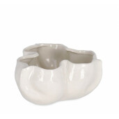 Set 4 ghivece flori ceramica alba 24x13.5 cm