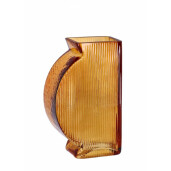 Vaza flori sticla portocalie 12.5x5.8x20 cm