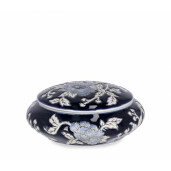 Set 2 cutii decorative portelan Meng 18x8 cm