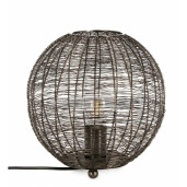 Veioza metal negru Inay 26x26 cm