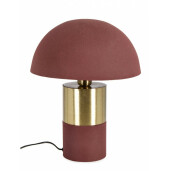 Veioza metal rosu auriu Isham 31x40 cm