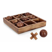 Joc decorativ X-0 lemn maro 23.5x23.5x6 cm