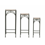 Set 3 suporturi flori Guenda 28x28x70 cm, 23x23x60 cm, 18x18x50 cm