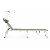 Set 4 sezlonguri verde olive Piegh 58x193x76 cm
